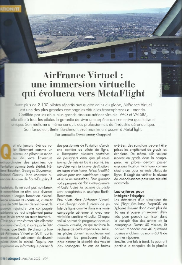 apparition magazine aeroport airfrance virtuel